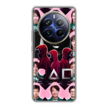 Чехол Гра в кальмара для Realme 12 Plus – Персонажи игры кальмара