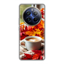 Чехол с уникальным дизайном «Осень с кофе» для Realme 12 Plus