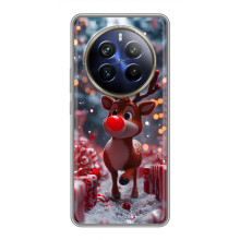 Яркий чехол для Realme 12 Plus с Зимними Оленятами – Олень среди подарков