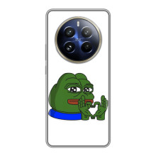 Чохли з зображенням Жаба Мем на Realme 12 Pro Plus (Жаба серце)