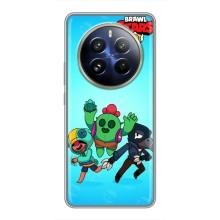 Чехлы Brawl Stars для Realme 12 Pro Plus (AlphaPrint) – Трио героев