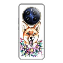Чехлы с картинкой Лисички для Realme 12 Pro Plus (VPrint) (Веселая лисичка)