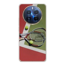 Чехлы с принтом Спортивная тематика для Realme 12 Pro Plus (Ракетки теннис)