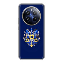 Чохли для Realme 12 Pro Plus Укр. Символіка (AlphaPrint) (Квітковий Герб)