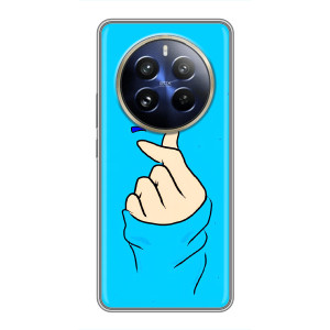 Чехлы (Знак сердечка) на Realme 12 Pro Plus – Сердце на синем