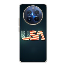 Чехол Флаг USA для Realme 12 Pro Plus (USA)