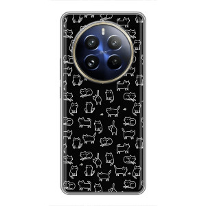 Чехол на тематику: Коты для Realme 12 Pro Plus – Котики на черном