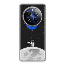 Силіконовый бампер з принтом "Наса" на Realme 12 Pro Plus (Космонавт NASA)