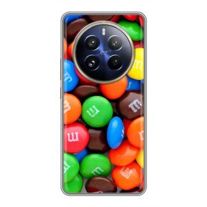 Чехол с изображением  вкусной еды для Realme 12 Pro Plus – Разноцветные M&M'S