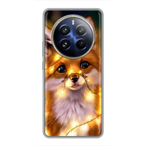 Чехол с Лисичкой для Realme 12 Pro Plus – Новогодний лисенок