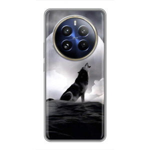Чехол с Волком на Realme 12 Pro Plus – Волк и луна