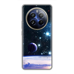 Чехол (ТПУ) с планетами на Realme 12 Pro Plus – Космический вид
