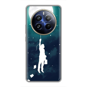 Чехол (ТПУ) с планетами на Realme 12 Pro Plus – To The moon