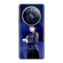Чехлы Венсдей на Realme 12 Pro Plus Уэнсдей (AlphaPrint) (Уэнздей с зонтом)