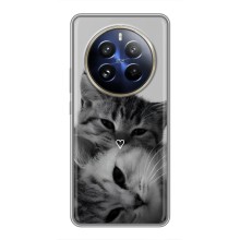 Чехол с рисунком кот на Realme 12 Pro Plus (Пара котов)