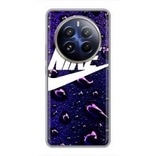 Чехол с логотипом Найк на Realme 12 Pro Plus (Найк на фиолетовом)