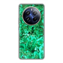 Мраморный чехол на Realme 12 Pro Plus (VPrint) (Салатный Мрамор)