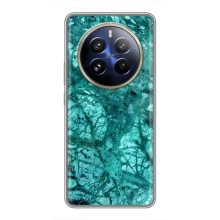 Мраморный чехол на Realme 12 Pro Plus (VPrint) (Зеленый мрамор)