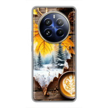 Чехол с уникальным дизайном «Осень с кофе» для Realme 12 Pro Plus – Осенне-зимнее кофе