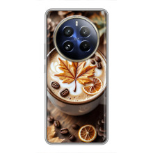 Чехол с уникальным дизайном «Осень с кофе» для Realme 12 Pro Plus – Пряный кофе