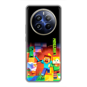 Чехлы для Realme 12 Pro Plus (Персонажи Майн Крафт) – Герой Майнкрафт
