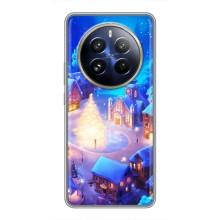 Рождественские Чехлы для Realme 12 Pro Plus (VPrint) (Рождественский город)
