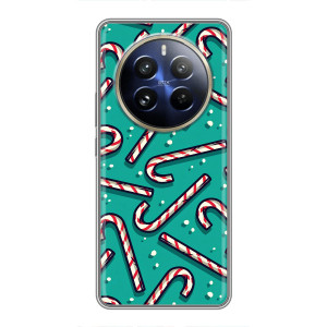 Силиконовый бампер на рождество для Realme 12 Pro Plus – Леденцы