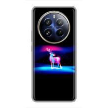 Силиконовый бампер с картинкой животных для Realme 12 Pro Plus (Яркий олень)