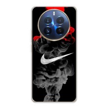 Силиконовый Чехол на Realme 12 Pro Plus с картинкой Nike (Nike дым)
