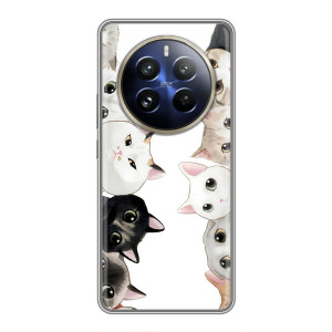 Силиконовый чехол с котиком для Realme 12 Pro Plus – Коты