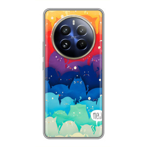 Силиконовый чехол с котиком для Realme 12 Pro Plus – Mew
