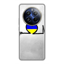 Силіконовий Чохол  на Realme 12 Pro Plus (Я-Україна) (Українська кардіограма)