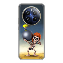 Чохол з героями Клеш Рояль для Realme 12 Pro Plus (Скелет із бомбою)