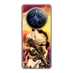 ЗСУ Чехлы (TPU) для Realme 12 Pro Plus – Женщина солдат