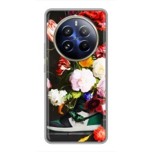 Брендновые Чехлы для Realme 12 Pro - (PREMIUMPrint) (Nike цветы)