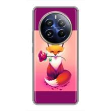 Чехлы с картинкой Лисички для Realme 12 Pro (VPrint) (Лисичка с розочкой)