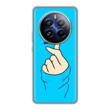 Чохол (Знак сердечка) для Realme 12 Pro – Сердечко на синоьому