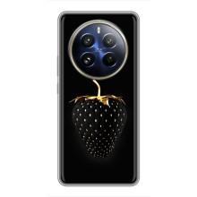 Чехол с изображением  вкусной еды для Realme 12 Pro – Чёрная клубника