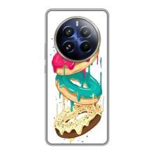 Чехол с изображением  вкусной еды для Realme 12 Pro – Сочные пончики