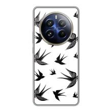 Чехол с птицами на Realme 12 Pro (VPrint) (Ласточки)