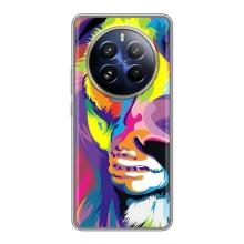 Чехол со Львом для Realme 12 Pro (VPrint) (Яркий Лев)