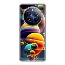Чехол (ТПУ) с планетами на Realme 12 Pro – Солнечна система