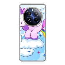 Чехол Unicorn на Realme 12 Pro – Радуга единорожка