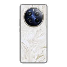 Мраморный чехол на Realme 12 Pro (VPrint) (Белый мрамор)