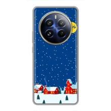 Силіконовий бампер на різдво для Realme 12 Pro (Місто в снігу)