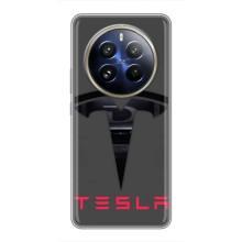 Силиконовый бампер с картинкой машины на Realme 12 Pro – Logo TESLA