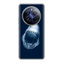 Силиконовый бампер с картинкой животных для Realme 12 Pro (Пасть Акулы)