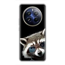 Силиконовый Чехол с Енотами на Realme 12 Pro – Стильный Енот