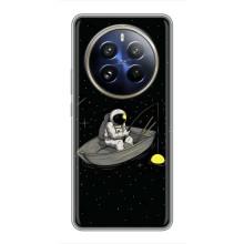 Силіконовый Чохол з принтом "Космонавти" на Realme 12 Pro – Космонавт на рибалці