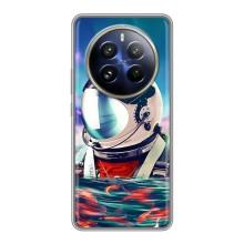 Силіконовый Чохол з принтом "Космонавти" на Realme 12 Pro – Космонавт у воді